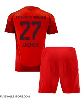 Günstige Bayern Munich Konrad Laimer #27 Heimtrikotsatz Kinder 2024-25 Kurzarm (+ Kurze Hosen)